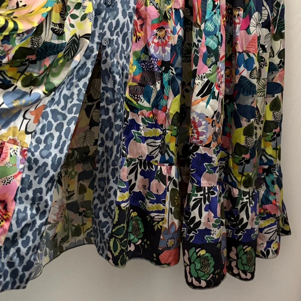 Johnny Was Chelsea Garden Silk Kimono Dress - Picture 6 of 9